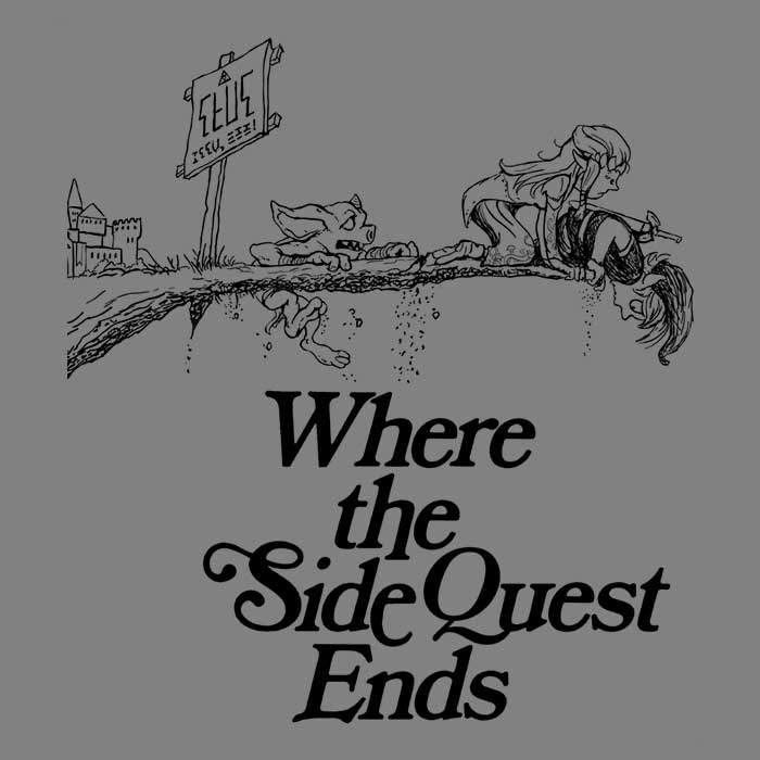 Where the Side Quest Ends Youth Apparel - Adult & Kids T-Shirts, Sweatshirts & Hoodies apparel design preview 2
