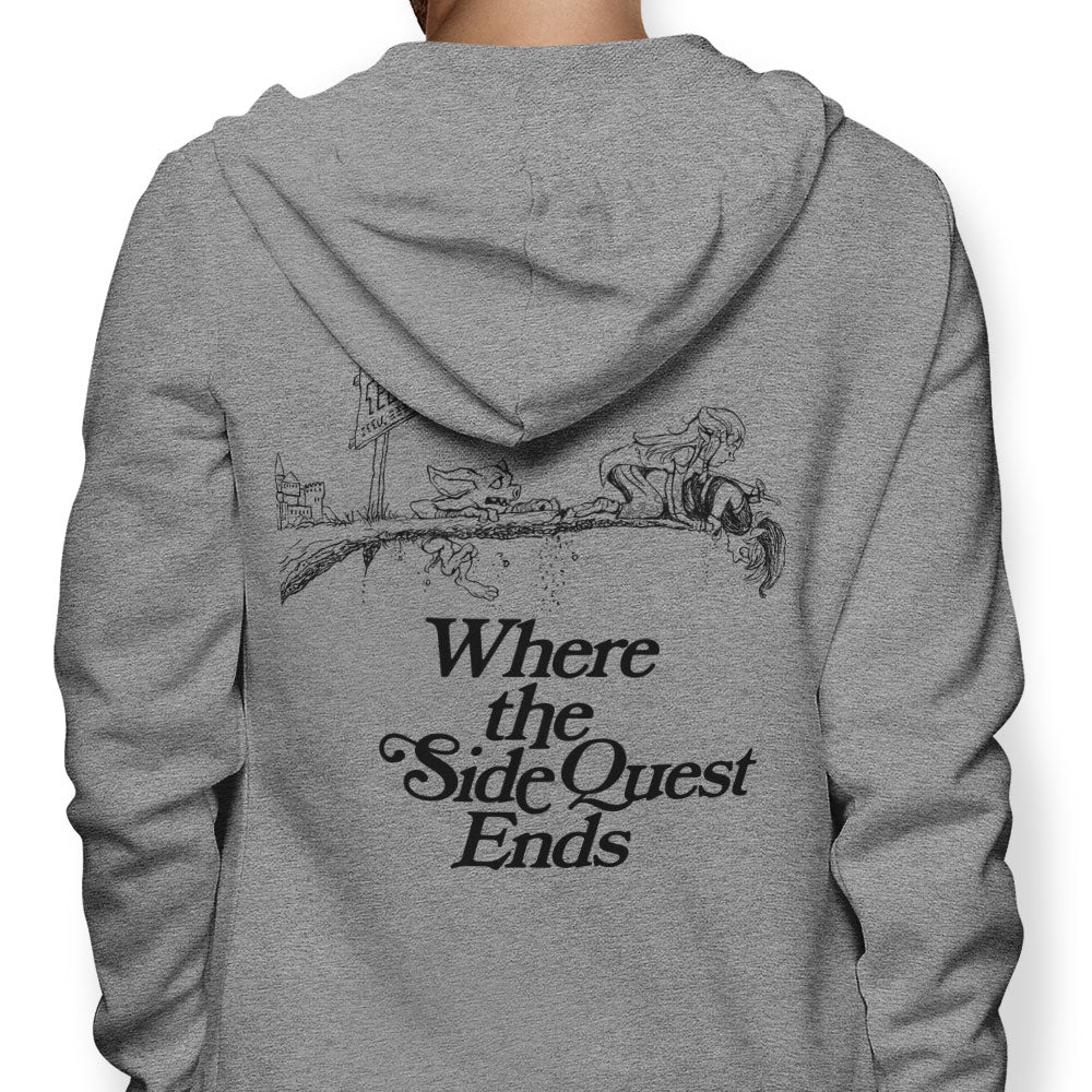 Where the Side Quest Ends - Adult & Kids T-Shirts, Sweatshirts & Hoodies apparel design preview 1