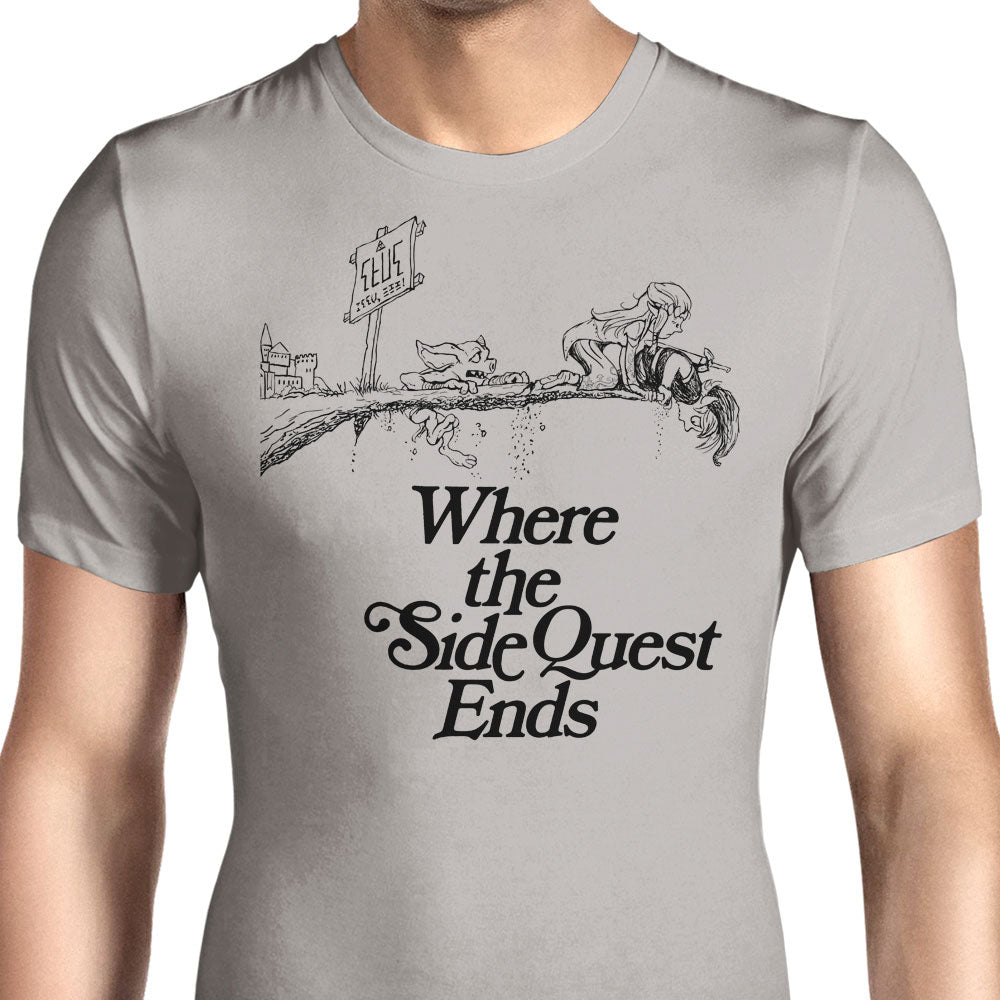 Where the Side Quest Ends Men's Apparel - Adult & Kids T-Shirts, Sweatshirts & Hoodies apparel design preview 1