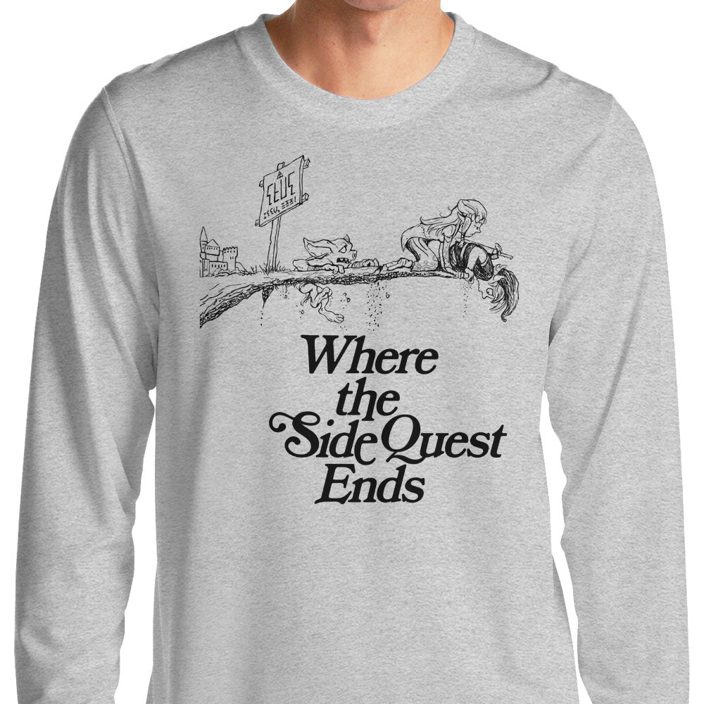 Where the Side Quest Ends - Adult & Kids T-Shirts, Sweatshirts & Hoodies apparel design preview 1