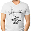 Where the Side Quest Ends Men's V-Neck - Adult & Kids T-Shirts, Sweatshirts & Hoodies apparel design preview 1