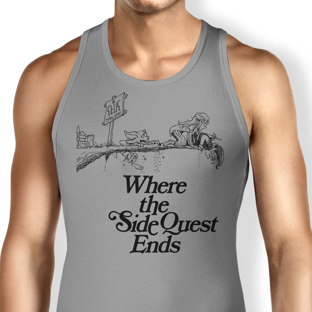 Where the Side Quest Ends Tank Top - Adult & Kids T-Shirts, Sweatshirts & Hoodies apparel design preview 1