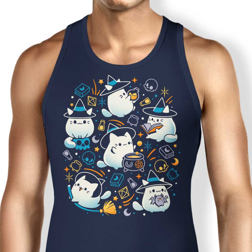 Whiskers and Witchcraft Tank Top - Adult & Kids T-Shirts, Sweatshirts & Hoodies apparel design preview 1