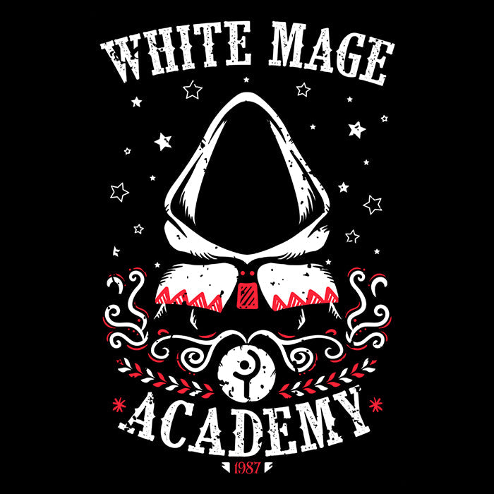 White Mage Academy Men's Apparel - Adult & Kids T-Shirts, Sweatshirts & Hoodies apparel design preview 2