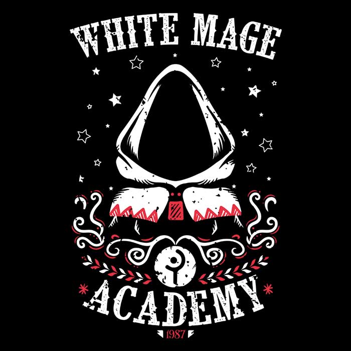 White Mage Academy Youth Apparel - Adult & Kids T-Shirts, Sweatshirts & Hoodies apparel design preview 2