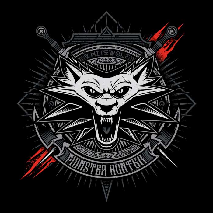 White Wolf Monster Hunter Coasters - Adult & Kids T-Shirts, Sweatshirts & Hoodies apparel design preview 1