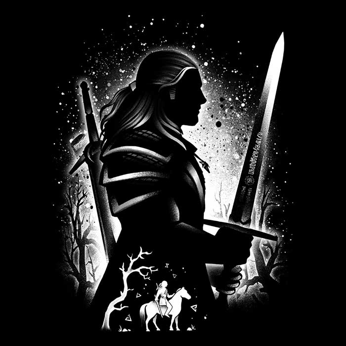 White Wolf of Rivia - Adult & Kids T-Shirts, Sweatshirts & Hoodies apparel design preview 2