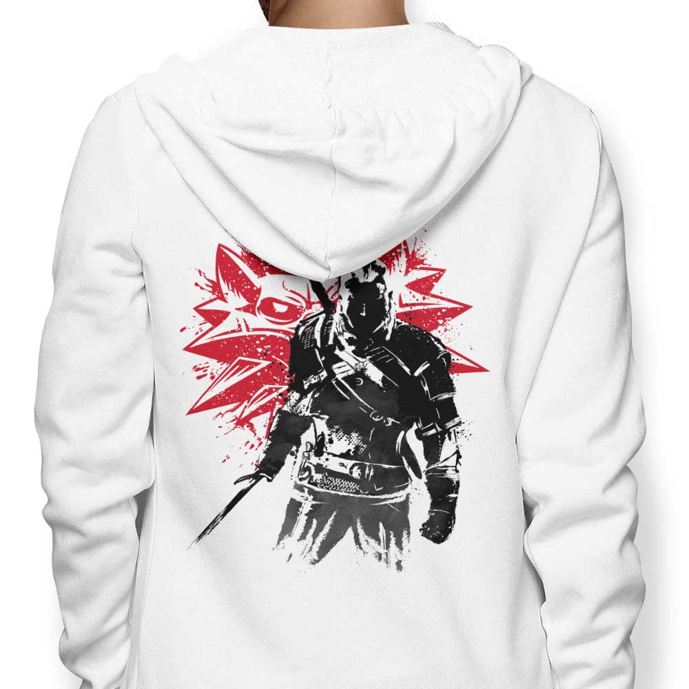 White Wolf Sumi-e - Adult & Kids T-Shirts, Sweatshirts & Hoodies apparel design preview 1