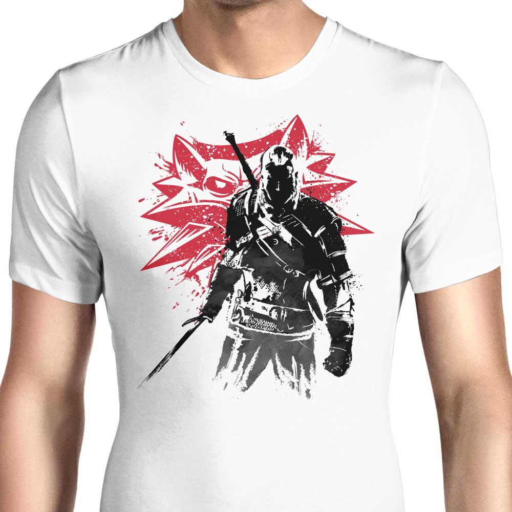 White Wolf Sumi-e Men's Apparel - Adult & Kids T-Shirts, Sweatshirts & Hoodies apparel design preview 1