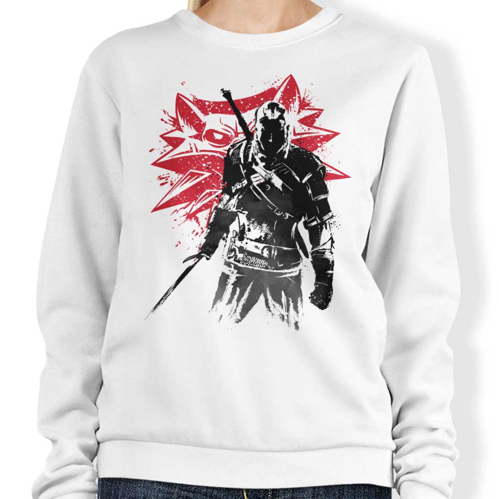 White Wolf Sumi-e - Adult & Kids T-Shirts, Sweatshirts & Hoodies apparel design preview 1