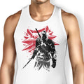 White Wolf Sumi-e Tank Top - Adult & Kids T-Shirts, Sweatshirts & Hoodies apparel design preview 1