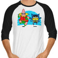 Who Lives In a Batcave Under the Sea? 3/4 Sleeve - Adult & Kids T-Shirts, Sweatshirts & Hoodies apparel design preview 1