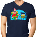 Who Lives In a Batcave Under the Sea? Men's V-Neck - Adult & Kids T-Shirts, Sweatshirts & Hoodies apparel design preview 1