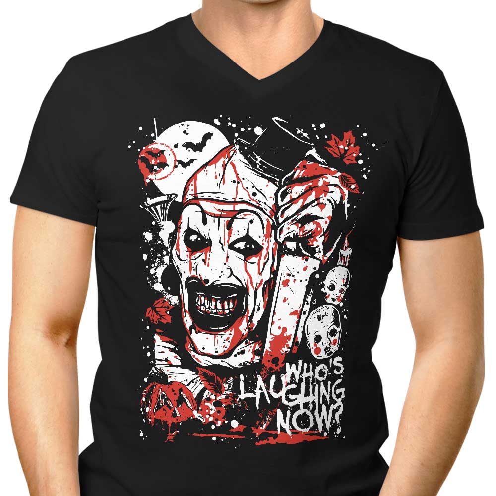 Who's Laughing Now Men's V-Neck - Adult & Kids T-Shirts, Sweatshirts & Hoodies apparel design preview 1