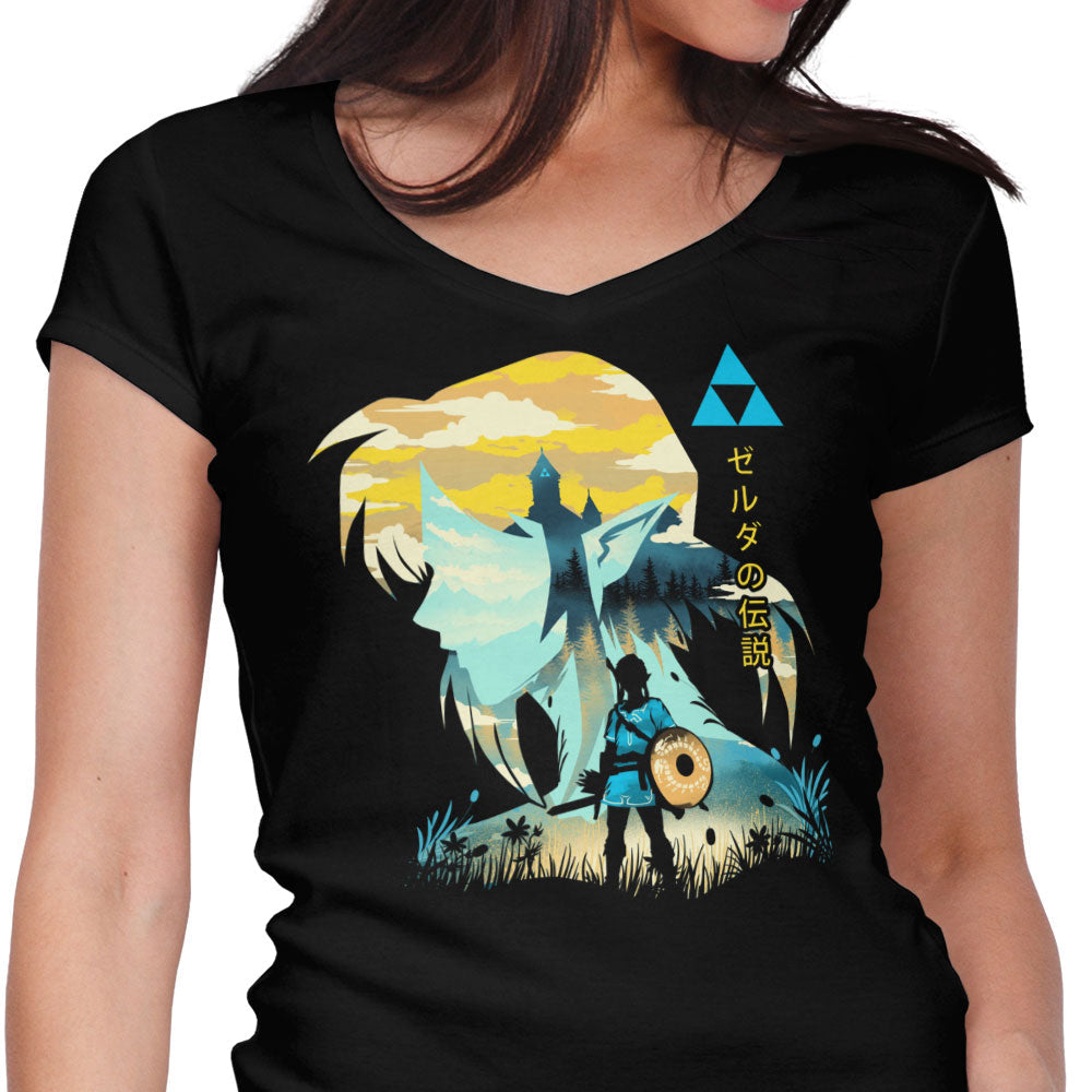 Wild Portrait Women's V-Neck - Adult & Kids T-Shirts, Sweatshirts & Hoodies apparel design preview 1