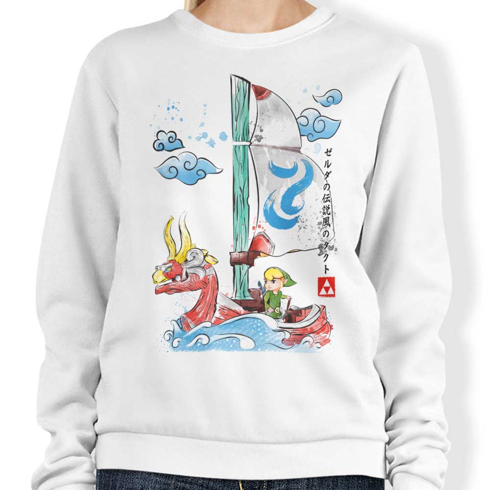 Wind Sailing Watercolor - Adult & Kids T-Shirts, Sweatshirts & Hoodies apparel design preview 1