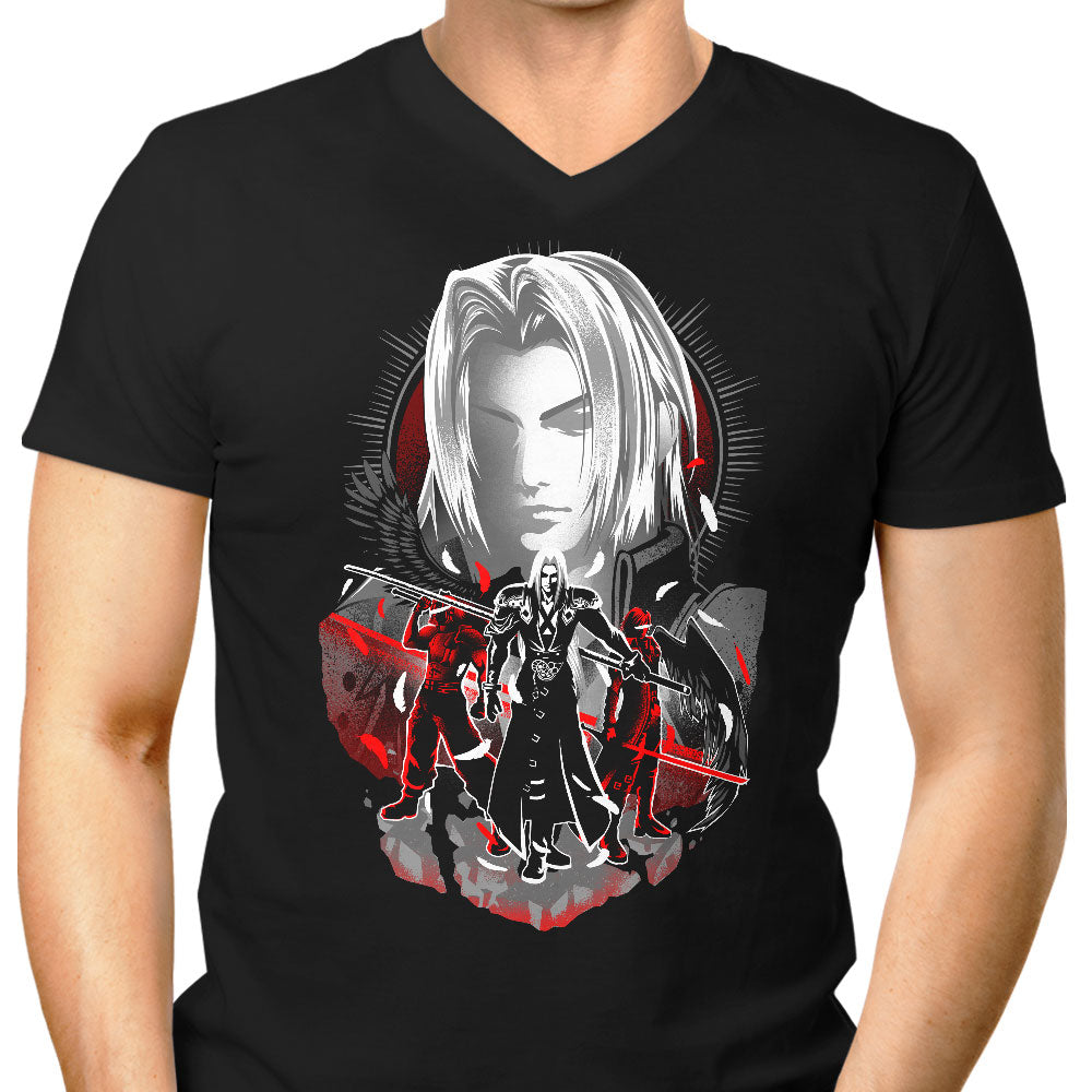 Winged Silhouette Men's V-Neck - Adult & Kids T-Shirts, Sweatshirts & Hoodies apparel design preview 1