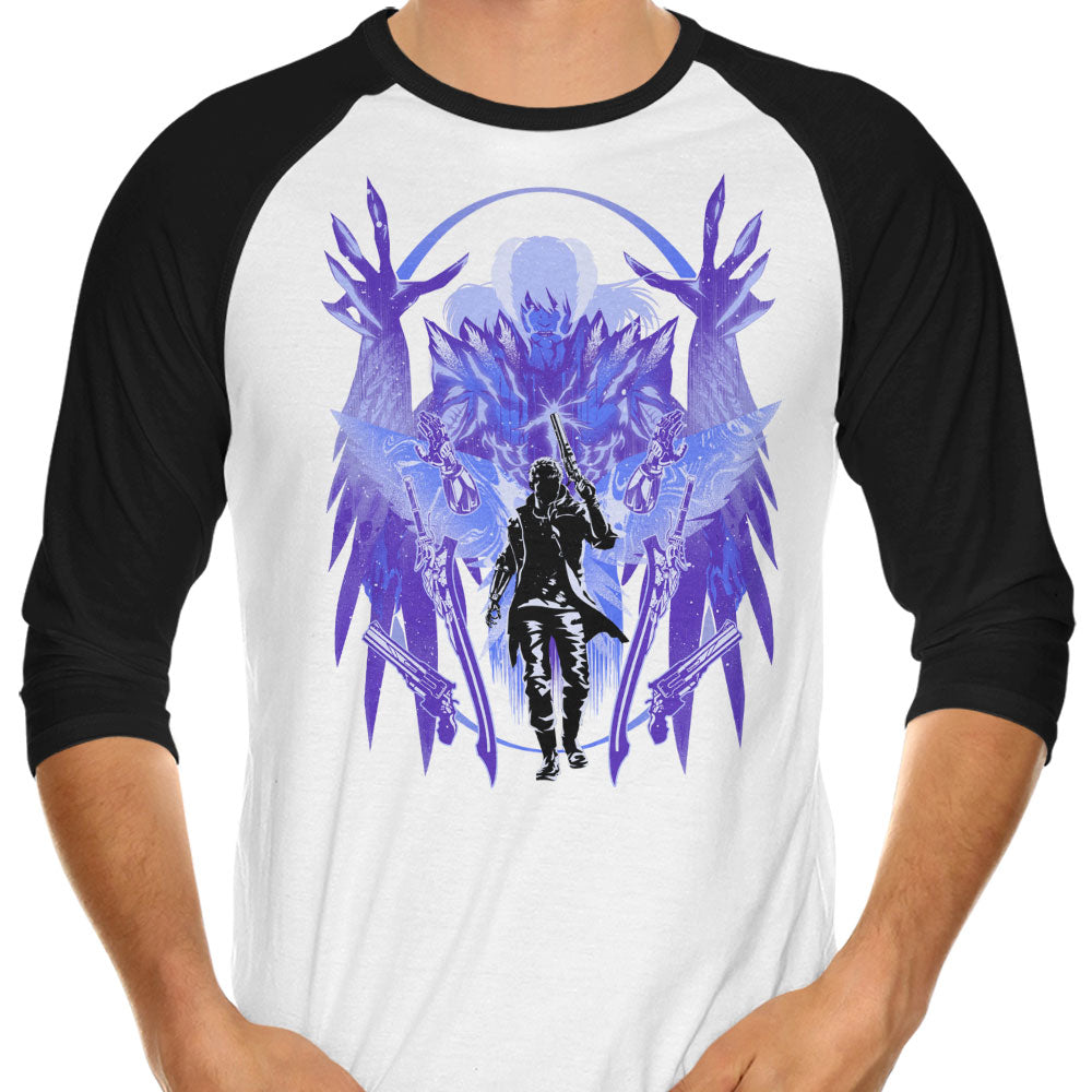 Wings of Judgment 3/4 Sleeve Raglan - Adult & Kids T-Shirts, Sweatshirts & Hoodies apparel design preview 1