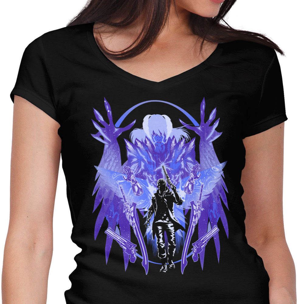 Wings of Judgment Women's V-Neck - Adult & Kids T-Shirts, Sweatshirts & Hoodies apparel design preview 1