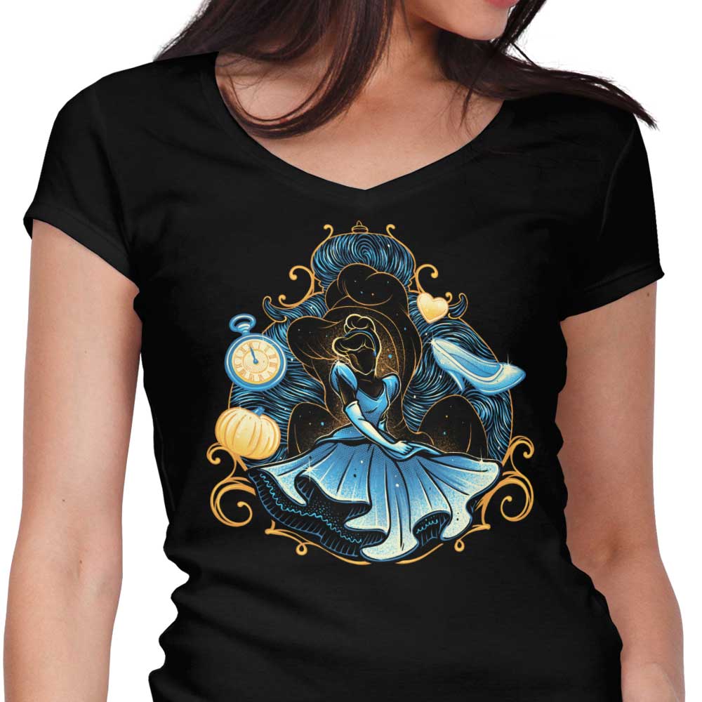 Wish Upon a Starry Night Women's V-Neck - Adult & Kids T-Shirts, Sweatshirts & Hoodies apparel design preview 1