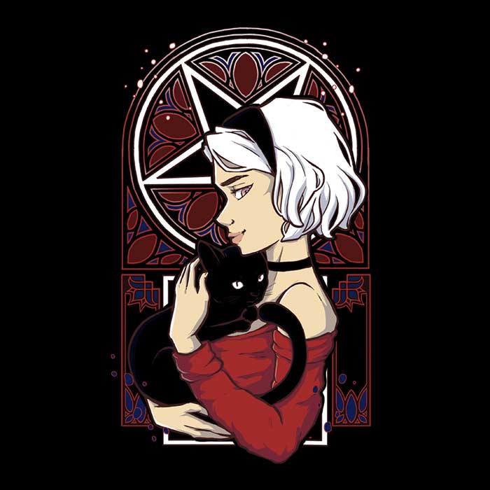 Witch Nouveau Coasters - Adult & Kids T-Shirts, Sweatshirts & Hoodies apparel design preview 1