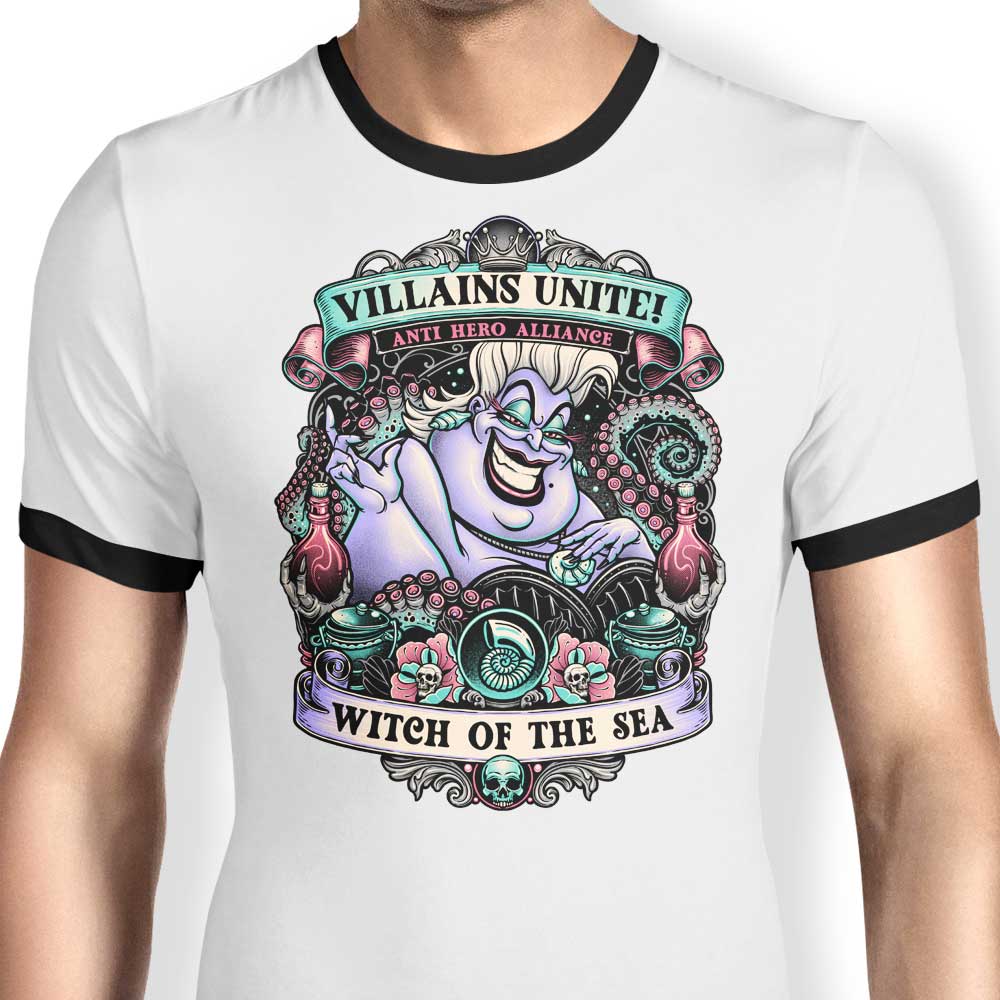 Witch of the Sea Ringer - Adult & Kids T-Shirts, Sweatshirts & Hoodies apparel design preview 1