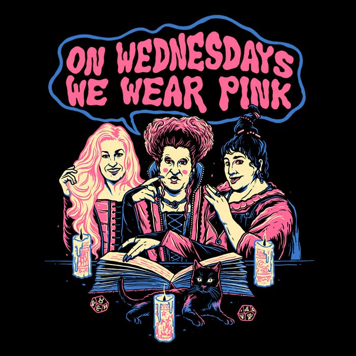Witches Wear Pink Women's Apparel - Adult & Kids T-Shirts, Sweatshirts & Hoodies apparel design preview 2