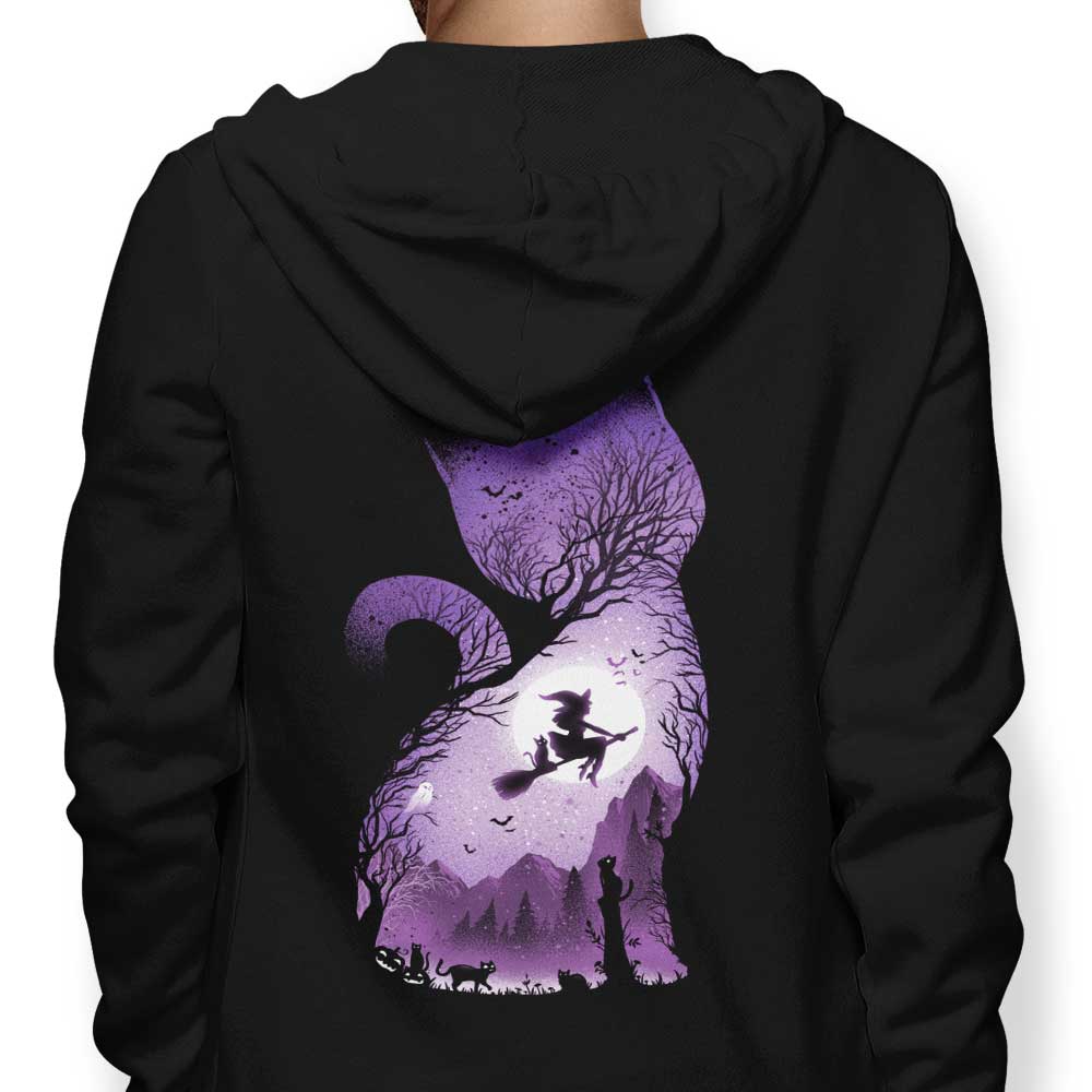 Witch's Cat - Adult & Kids T-Shirts, Sweatshirts & Hoodies apparel design preview 1