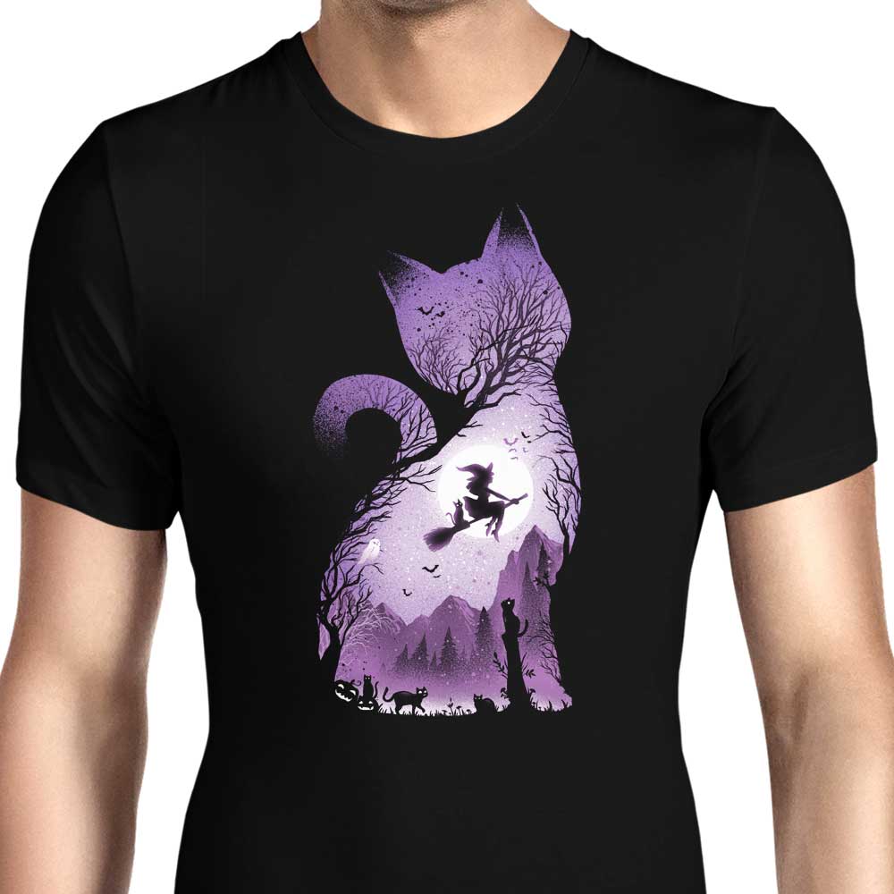 Witch's Cat Men's Apparel - Adult & Kids T-Shirts, Sweatshirts & Hoodies apparel design preview 1