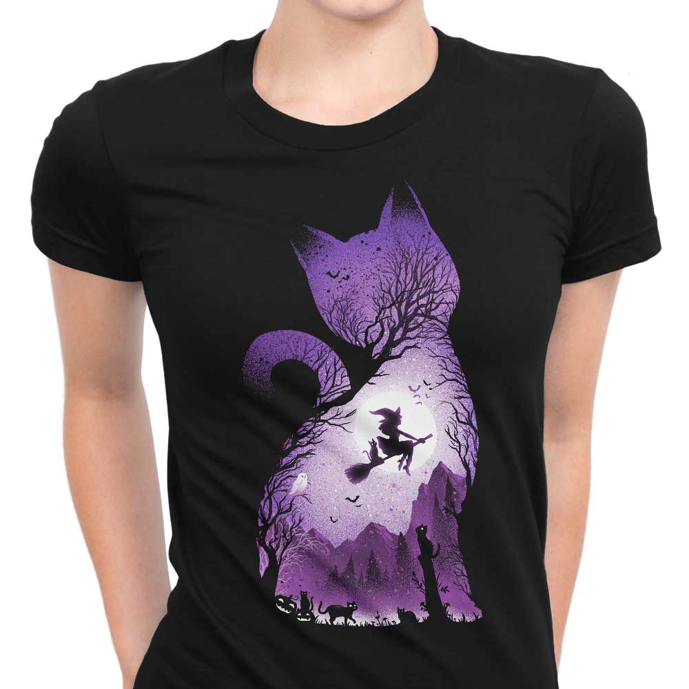 Witch's Cat Women's Apparel - Adult & Kids T-Shirts, Sweatshirts & Hoodies apparel design preview 1
