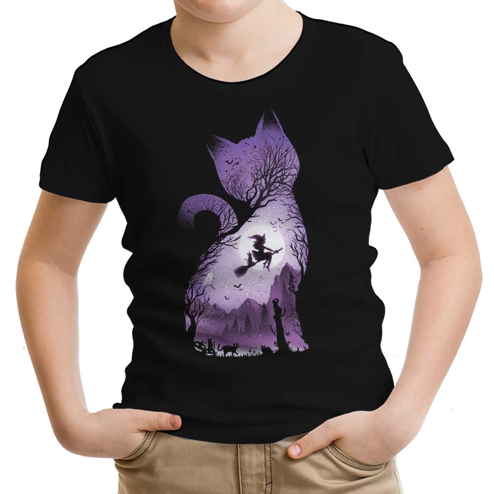 Witch's Cat Youth Apparel - Adult & Kids T-Shirts, Sweatshirts & Hoodies apparel design preview 1