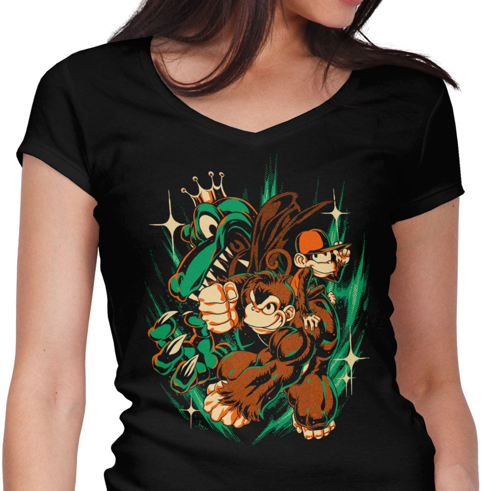With a Punch Like That Women's V-Neck - Adult & Kids T-Shirts, Sweatshirts & Hoodies apparel design preview 1