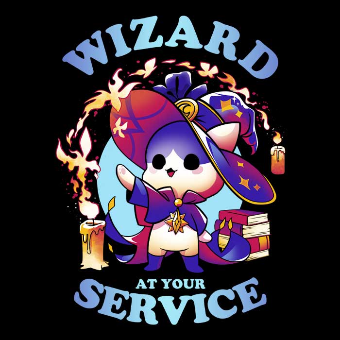 Wizard at Your Service Men's Apparel - Adult & Kids T-Shirts, Sweatshirts & Hoodies apparel design preview 2