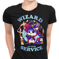 Wizard at Your Service Women's Apparel - Adult & Kids T-Shirts, Sweatshirts & Hoodies apparel design preview 1