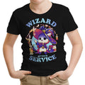 Wizard at Your Service Youth Apparel - Adult & Kids T-Shirts, Sweatshirts & Hoodies apparel design preview 1