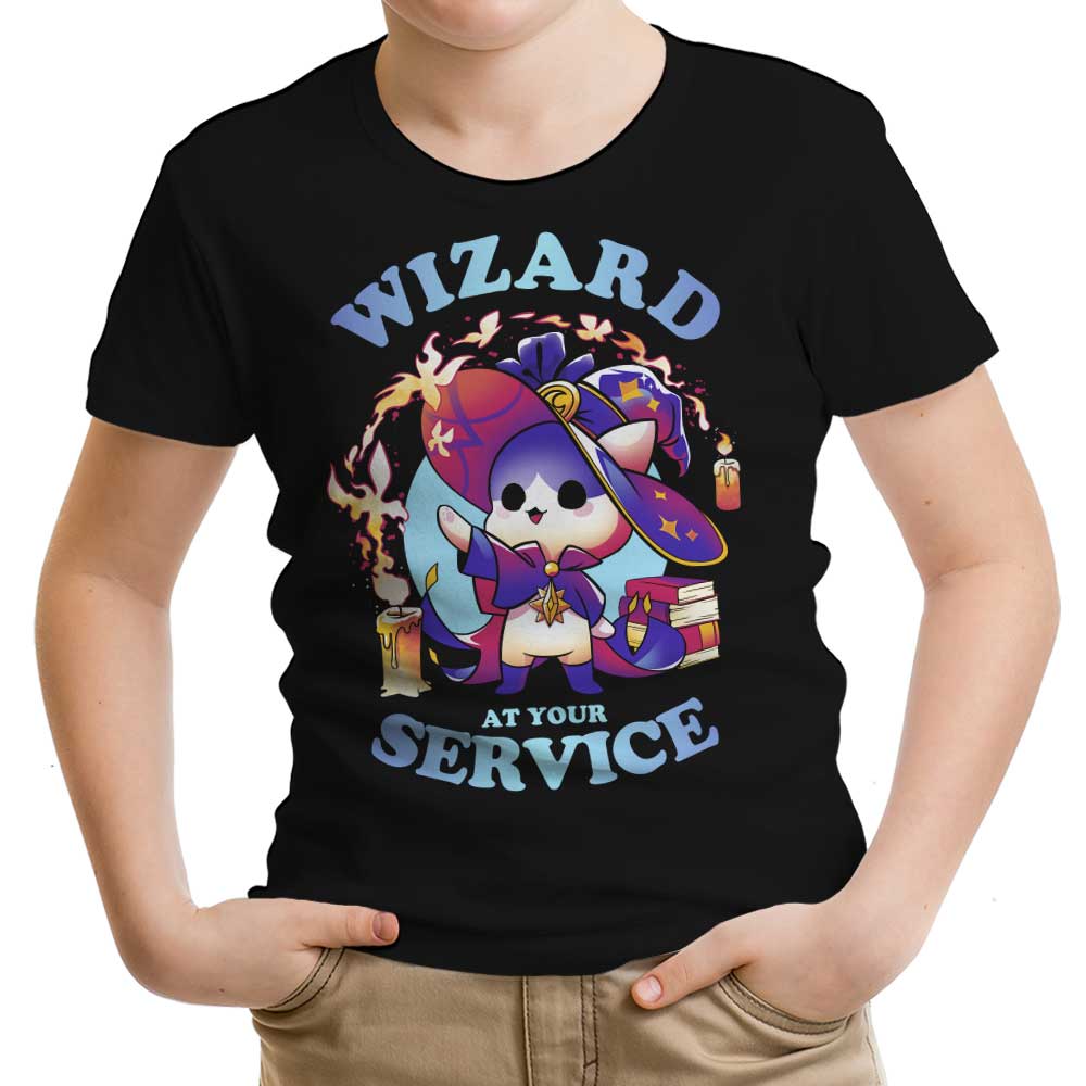 Wizard at Your Service Youth Apparel - Adult & Kids T-Shirts, Sweatshirts & Hoodies apparel design preview 1
