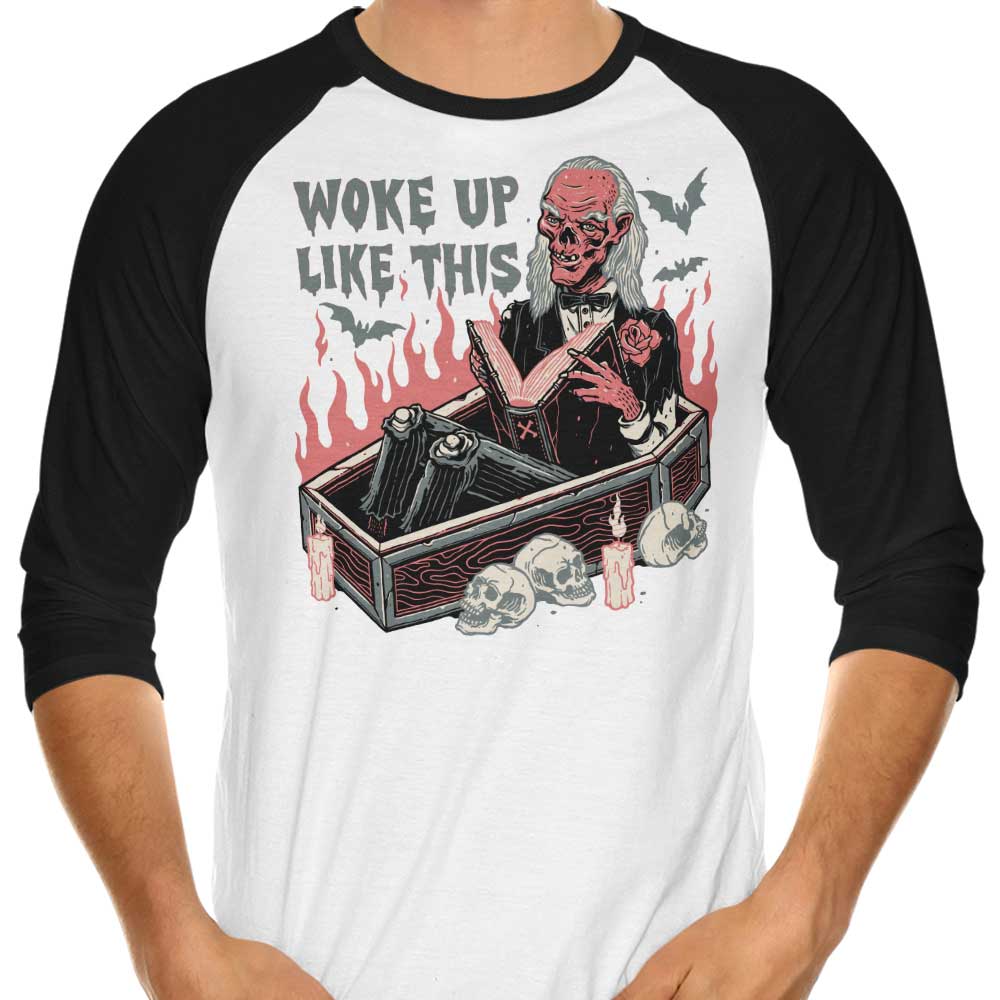 Woke Up Like This 3/4 Sleeve Raglan - Adult & Kids T-Shirts, Sweatshirts & Hoodies apparel design preview 1