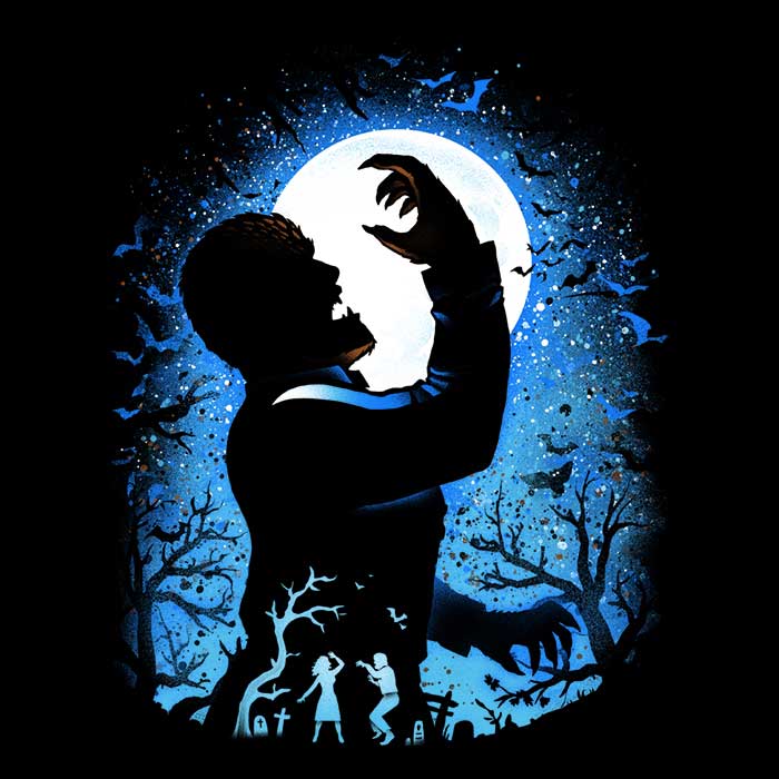 Wolf Man Women's Apparel - Adult & Kids T-Shirts, Sweatshirts & Hoodies apparel design preview 2