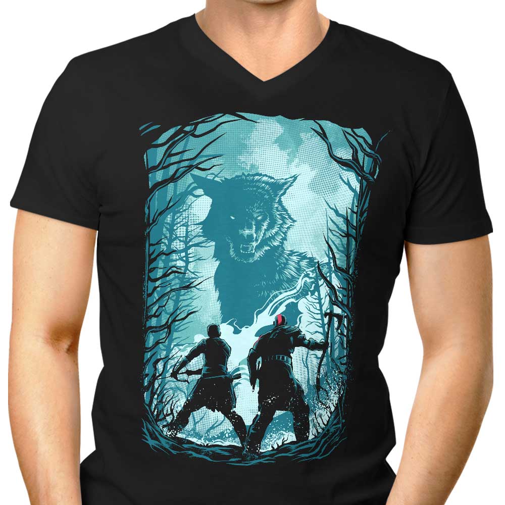 Wolves and Gods Men's V-Neck - Adult & Kids T-Shirts, Sweatshirts & Hoodies apparel design preview 1