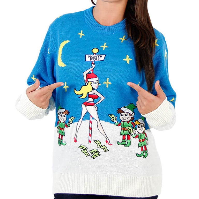 Women's Stripper Pole Ugly Christmas Sweater product image