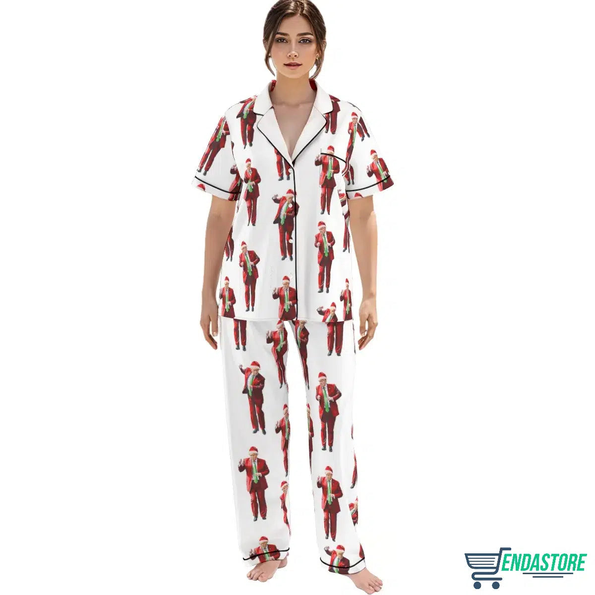 Womens Trump Santa Dancing Christmas Pajama Set product image 2