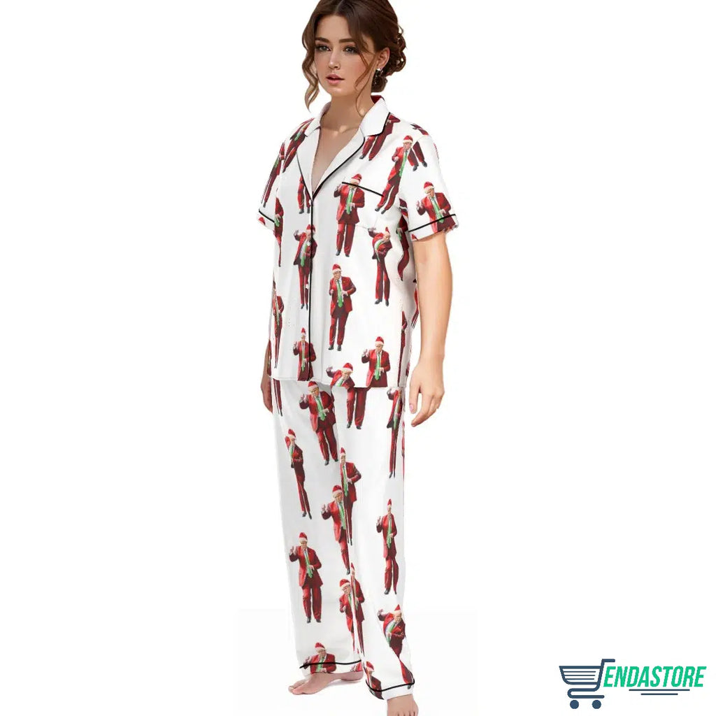 Womens Trump Santa Dancing Christmas Pajama Set product image 3