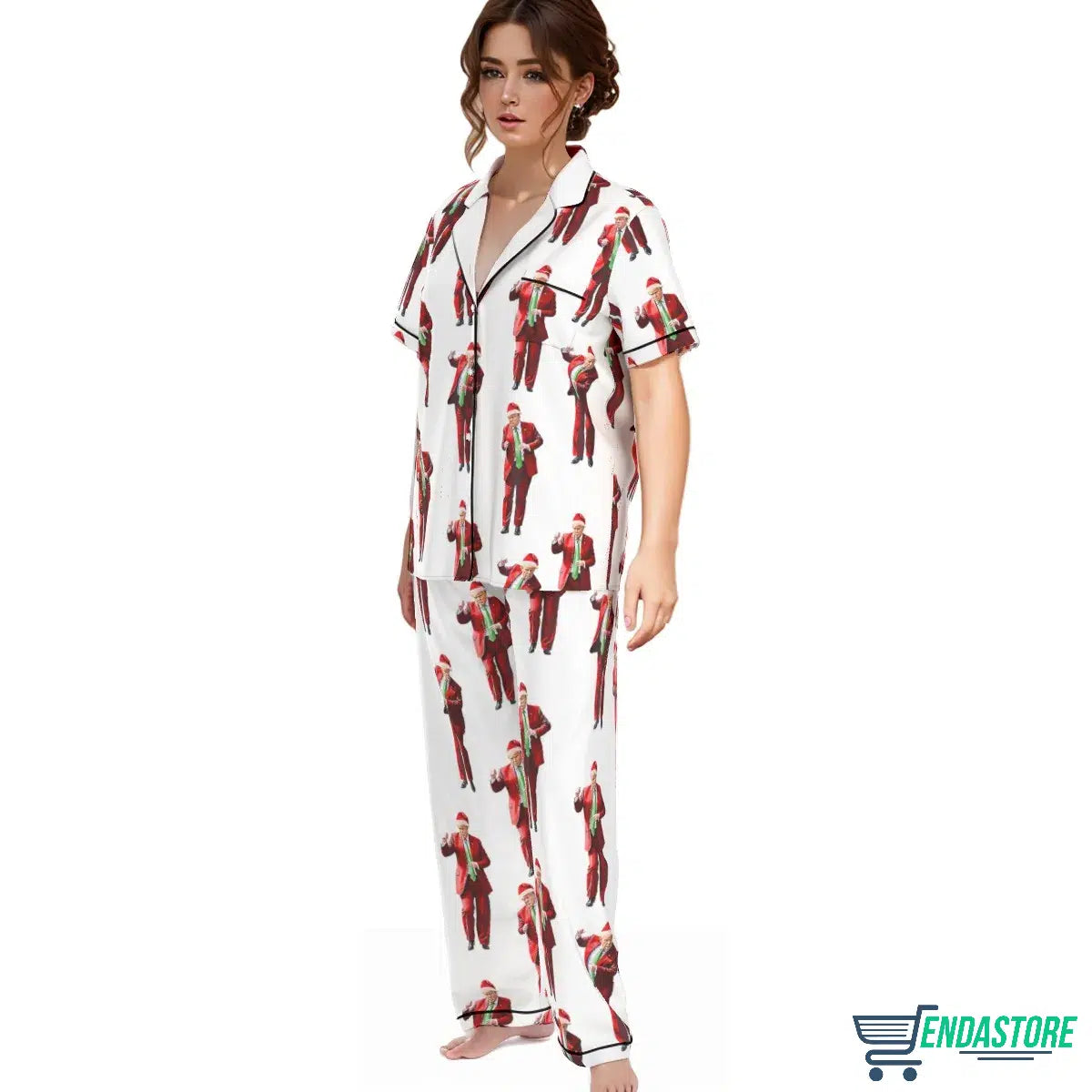 Womens Trump Santa Dancing Christmas Pajama Set product image 3