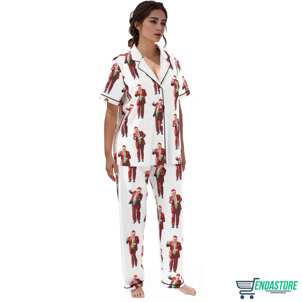Womens Trump Santa Dancing Christmas Pajama Set product image 4