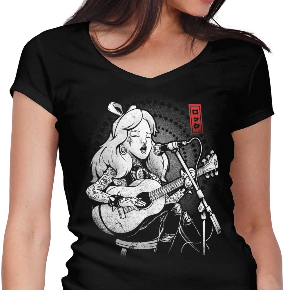 Wonderland Song Women's V-Neck - Adult & Kids T-Shirts, Sweatshirts & Hoodies apparel design preview 1