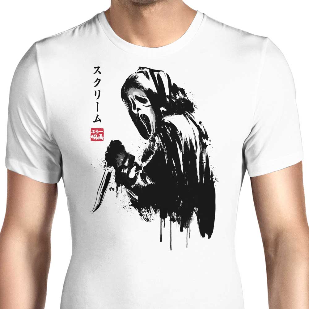 Woodsboro Killer Sumi-e Men's Apparel - Adult & Kids T-Shirts, Sweatshirts & Hoodies apparel design preview 1