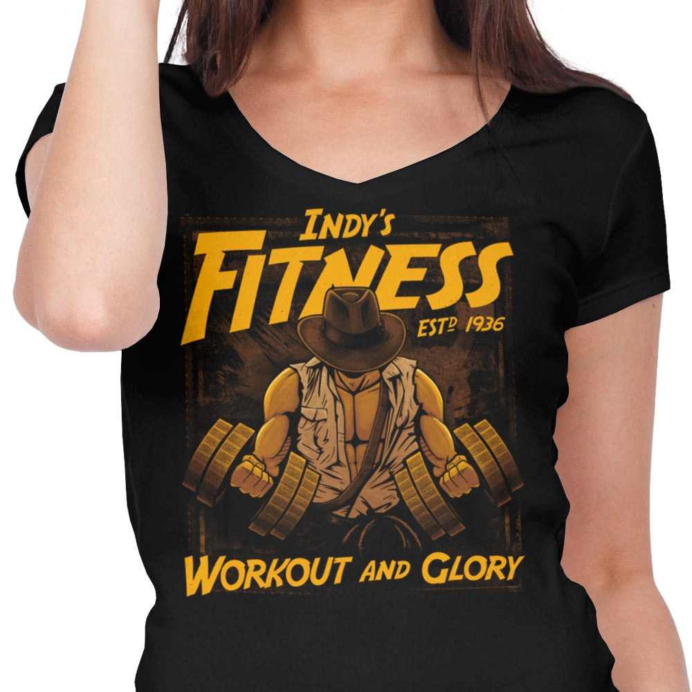 Workout and Glory Women's V-Neck - Adult & Kids T-Shirts, Sweatshirts & Hoodies apparel design preview 2