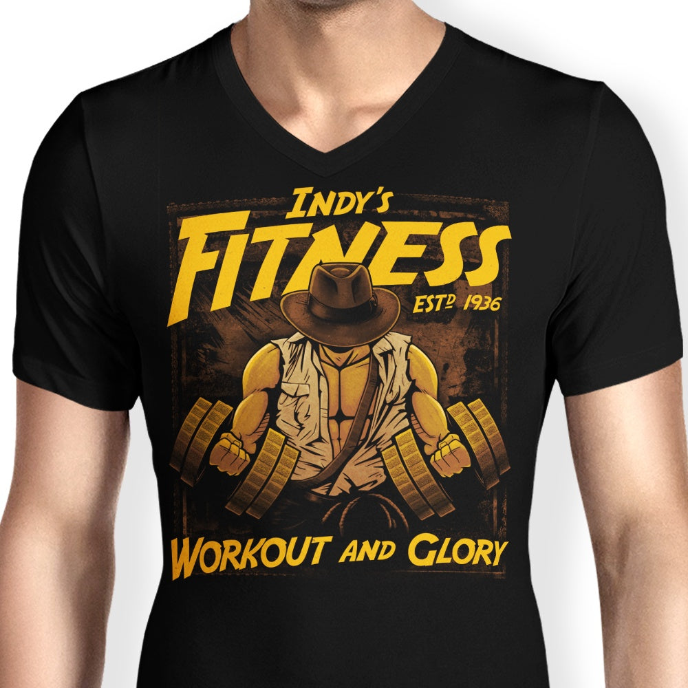 Workout and Glory Men's V-Neck - Adult & Kids T-Shirts, Sweatshirts & Hoodies apparel design preview 2