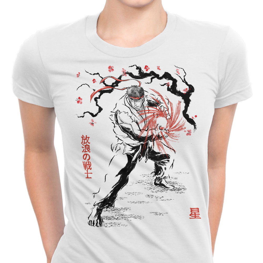 World Warrior Sumi-e Women's Apparel - Adult & Kids T-Shirts, Sweatshirts & Hoodies apparel design preview 2