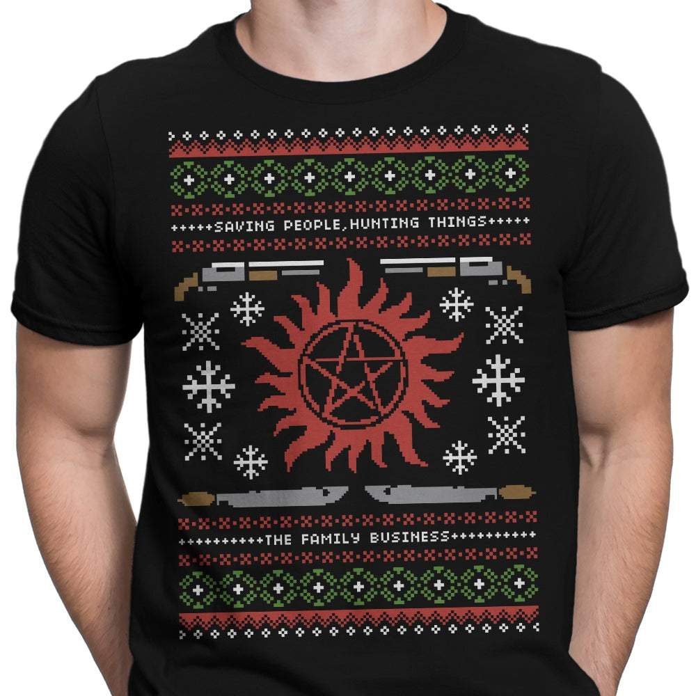 Wrapping Presents, Hunting Things Men's Apparel - Adult & Kids T-Shirts, Sweatshirts & Hoodies apparel design preview 2